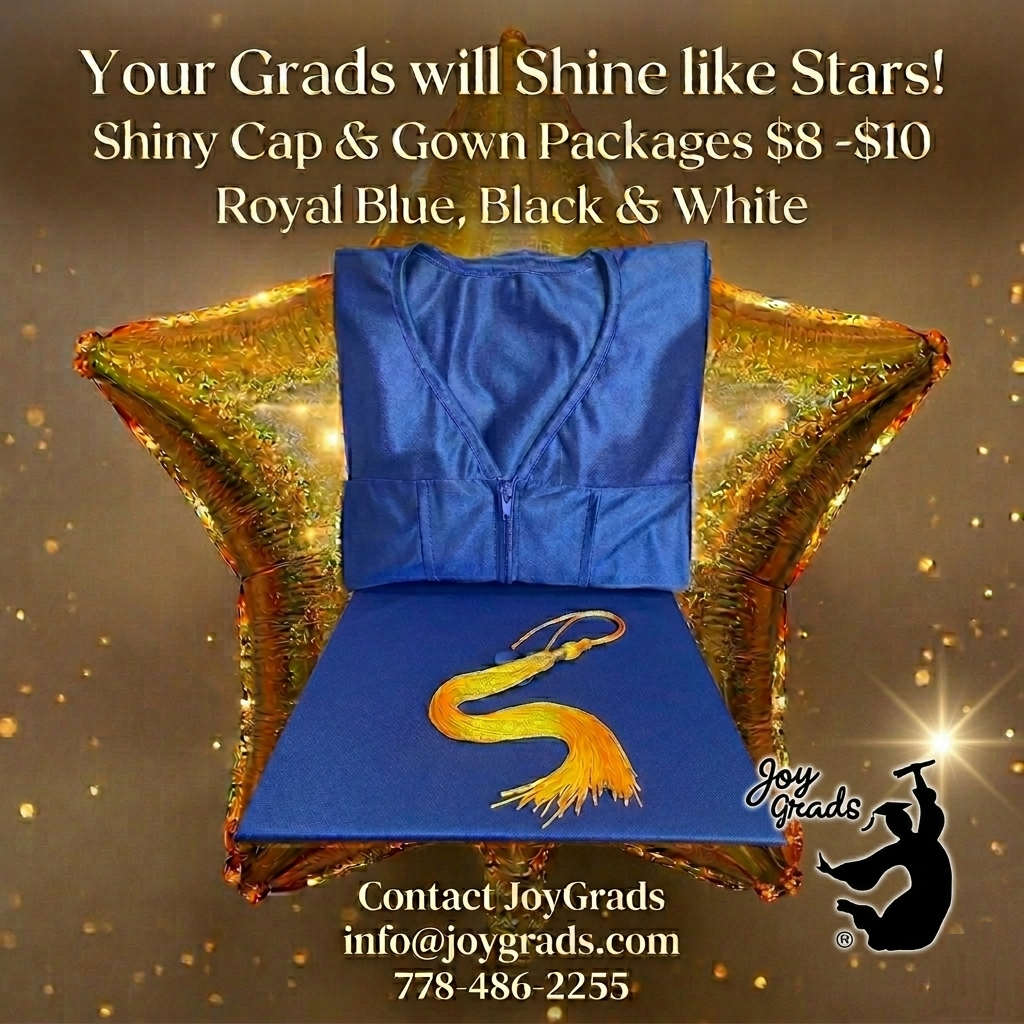 Seasonal Special-Shiny Cap, Gown & Tassel W/YearTag