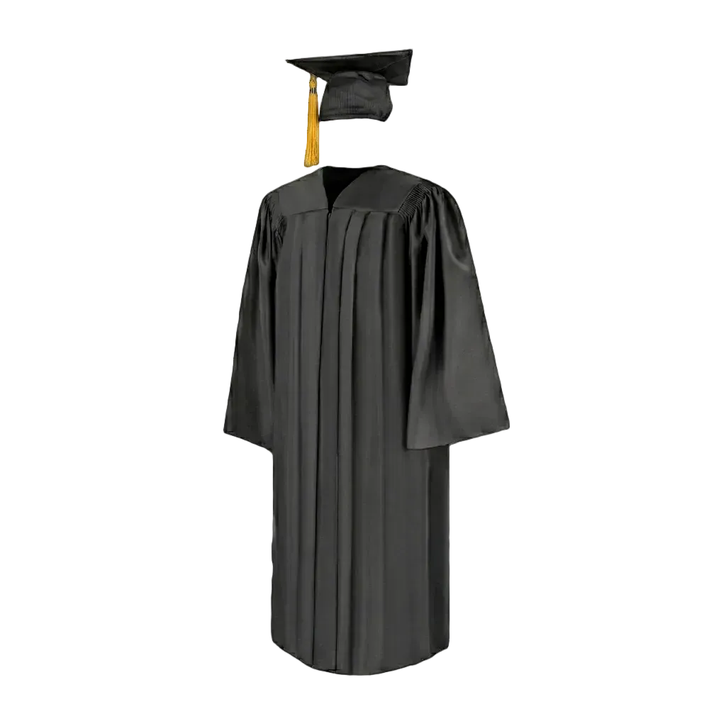 Matt Deluxe Cap, Gown & Tassel Package Black